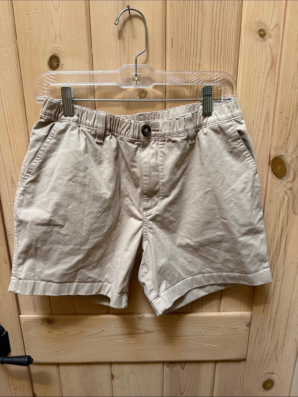 chubbies Tan Flat-Front Cotton Shorts